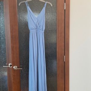 Lulus Lost in Paradise Slate Blue Maxi dress